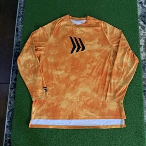 Gillz XXL Performance Fishing Shirt Orange Camo Long Sleeve Polyester